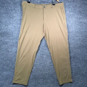 Lululemon Commission Slim Fit Pants Mens 40 Khaki Tan Technical Chino Trousers